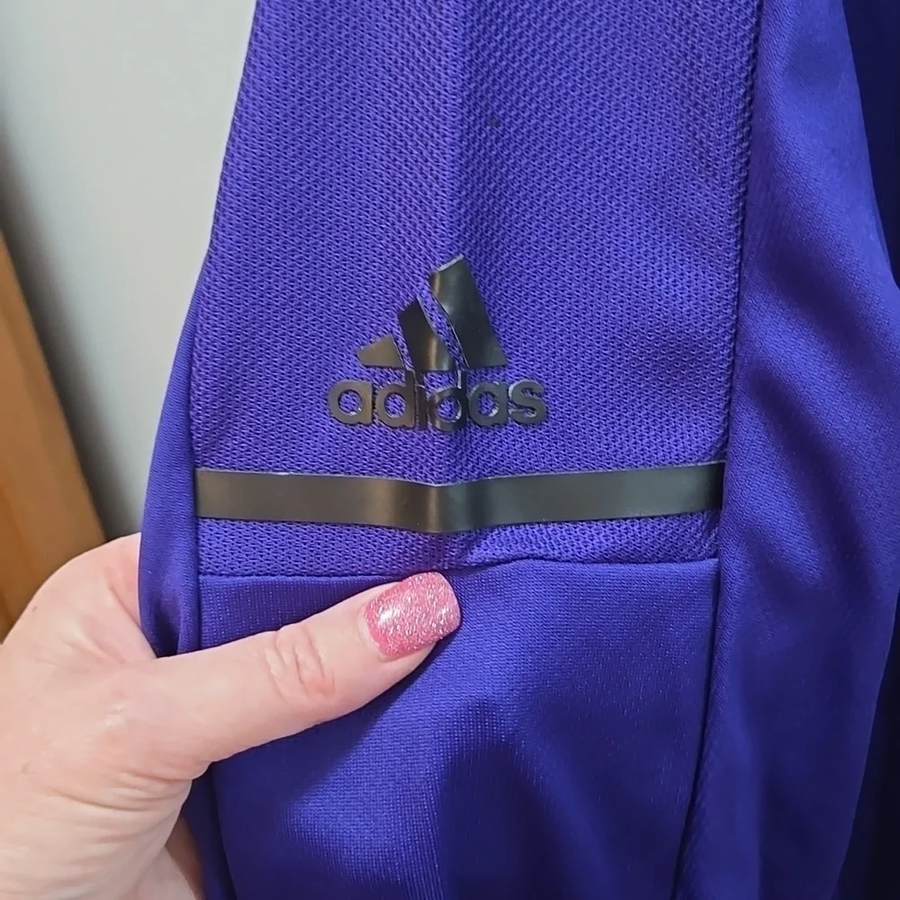 ADIDAS Men's Collegiate Purple/BL QUARTER Zip 2XL NWT 💜💙💜💙